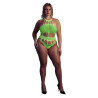 Ouch! Glow Body à encolure grecque Vert Fluo
